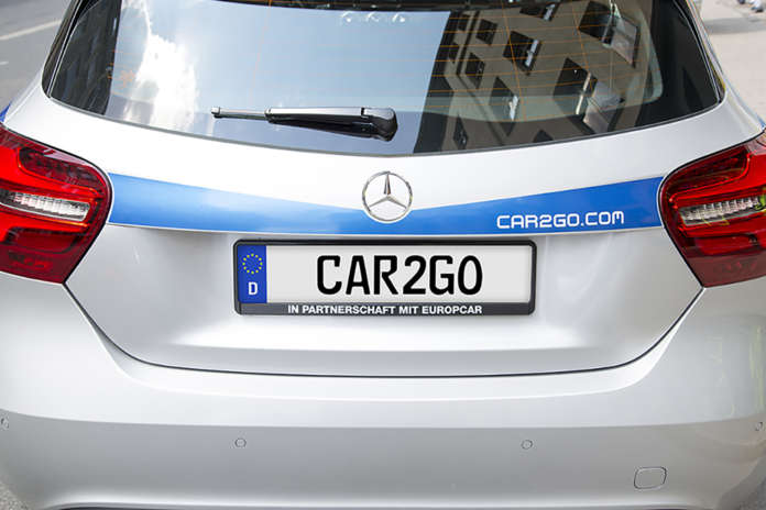 Heck eines Mercedes-Benz car2go